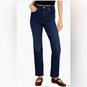 Good American Good Curve Straight Super High-Rise Blue denim 8/28